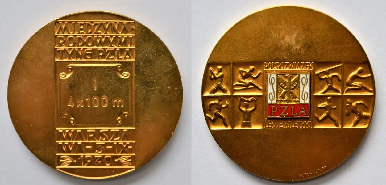 Medal Zbigniewa Orywała: I miejsce/ Międzynarodowy Mityng PZLA Warszawa 1970 (sygn. MRW-RN/343).