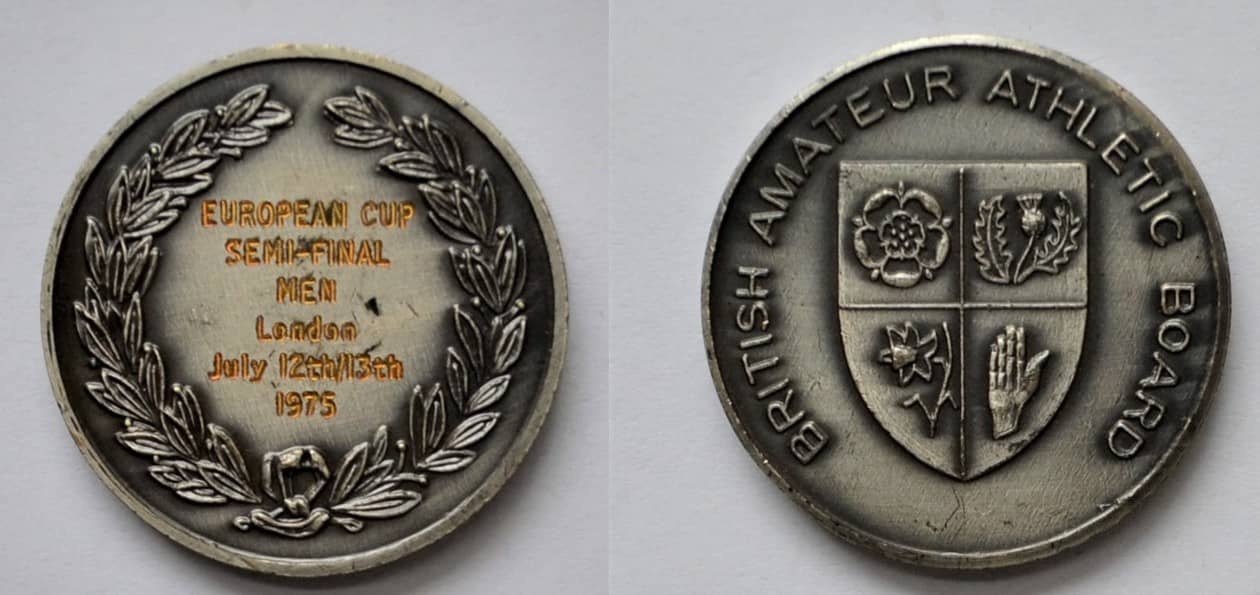 Medal Zbigniewa Orywała: European Cup Semi-Final Men/ London 1975 (sygn. MRW-RN/348).